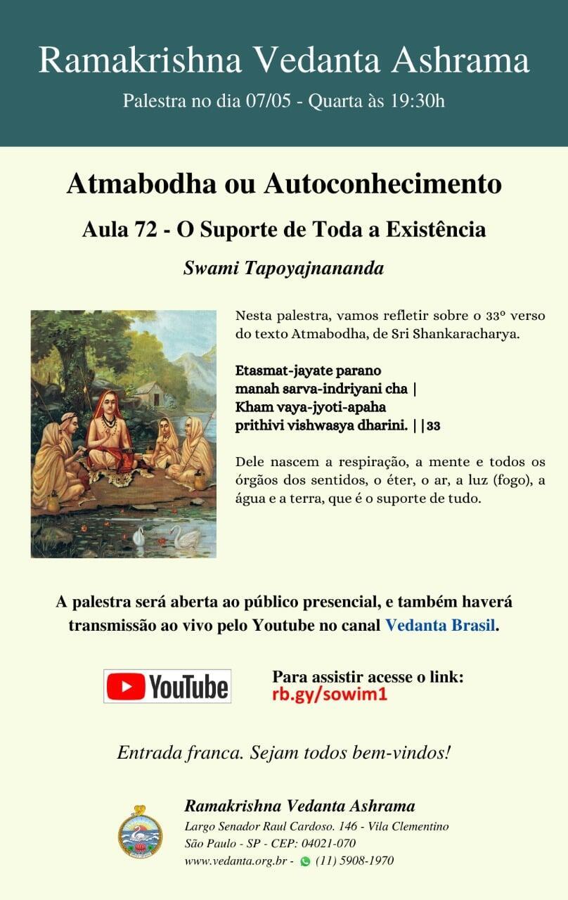 Palestra de quarta - Vedanta