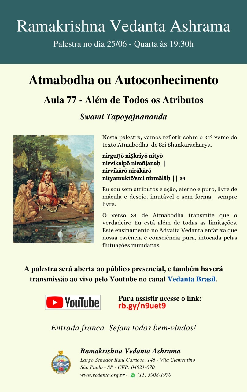 Palestra de quarta - Vedanta