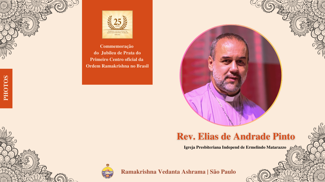 25 Anos Vedanta - Rev. Elias de Andrade Pinto